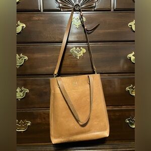 Madewell Brown Leather Tote Shoulder Bag